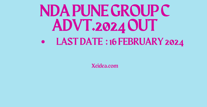 NDA Pune Group C Advt.2024 out